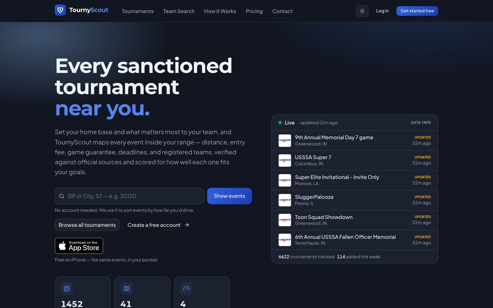 TournyScout website